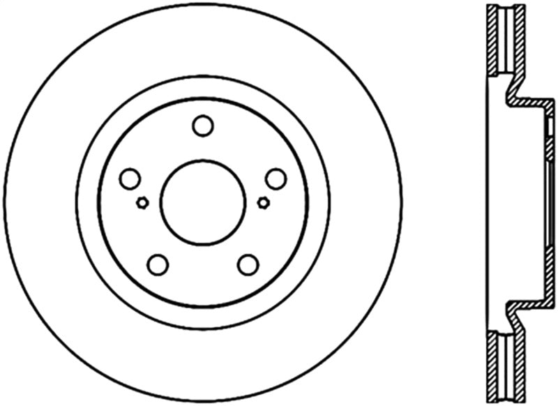 Stoptech 126.44146CSL Power Slot 07-13 Lexus ES250/300/330/350 / 11-13 Scion tC Slotted Left Fr CRYO-STOP Rotor