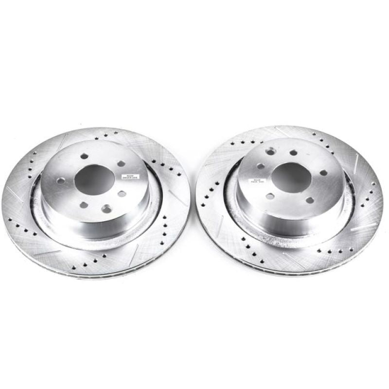 PowerStop fits Infiniti 07-08 G35 Rear Evolution Drilled & Slotted Rotors - Pair