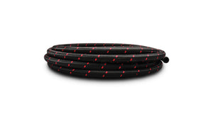 Vibrant 11970R -10 AN Two-Tone Black/Red Nylon Braided Flex Hose (10 foot roll)