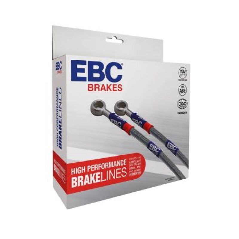 EBC BLA7489-4L fits Mazda 93-96 RX7 2.6TT (1.3 Rotary) (w/Vented Rear Rotors) Stainless Steel Brake Line Kit