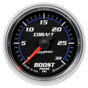 AutoMeter 6160 Autometer Cobalt 52mm 0-30 PSI Full Sweep Electronic Boost Gauge