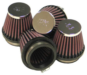 K&N Engineering RC-2344 K&N Universal Chrome Filter 2.125 in Flange ID / 3in Base OD / 2in Top OD / 2.75in H (4 per box)