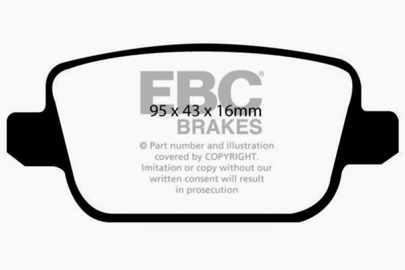 EBC DP21933 06+ fits Volvo S80 3.2 (300mm Front Rotors) Greenstuff Rear Brake Pads