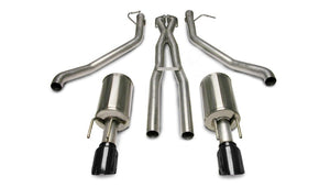 CORSA Performance 14189BLK Corsa 05-06 fits Pontiac GTO 6L V8 2.5in Sport Cat-Back Exhaust + XPipe w/Dual Exit Single 4in BlackTips