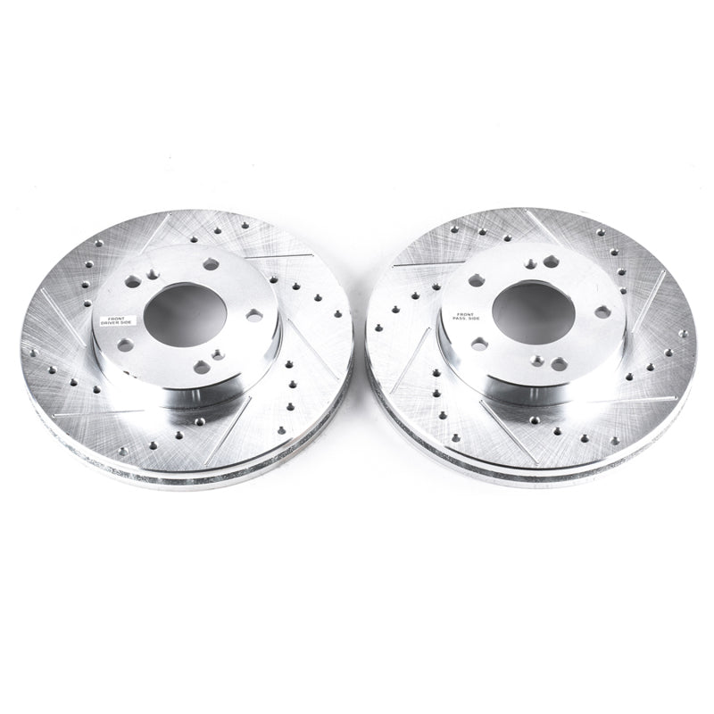 PowerStop fits Infiniti 93-97 J30 Front Evolution Drilled & Slotted Rotors -