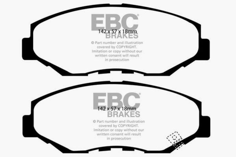 EBC DP21655 fits Acura 13-15 ILX 1.5 Hybrid Greenstuff Front Brake Pads