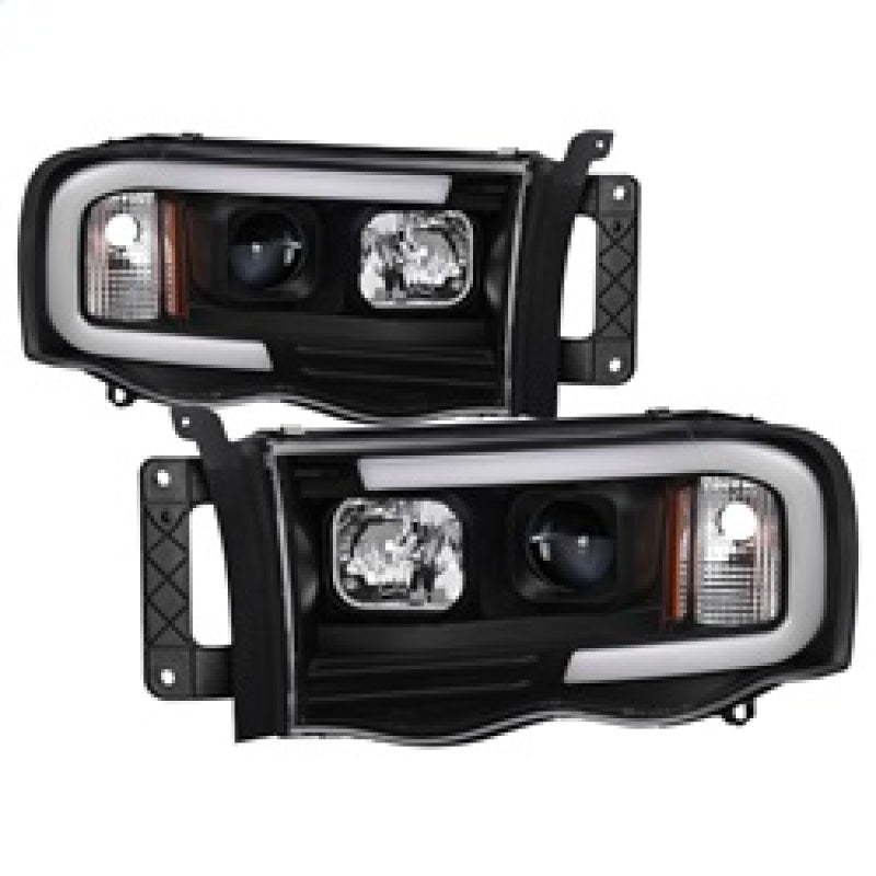 Spyder 5084606 fits Dodge 02-05 Ram 1500 Light Bar Projector Headlights - Black