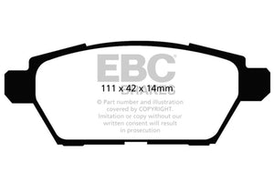 EBC DP31766C 06-09 fits Ford Fusion 2.3 Redstuff Rear Brake Pads