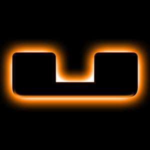 ORACLE Lighting 3141-U-005 Universal Illuminated LED Letter Badges - Matte Blk Surface Finish - U