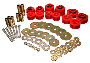Energy Suspension 4.4117R Body Mount Set - Std. & Extra Cab - Red
