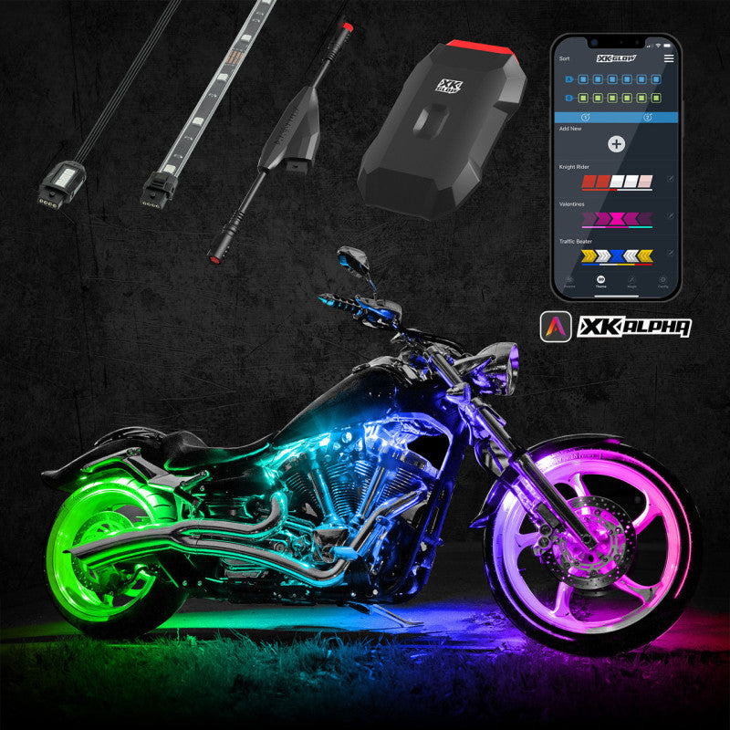 XK AP-MOTO-ADV Glow Addressable LED Motorcycle Accent Light Kits Advanced XKalpha App Controlled