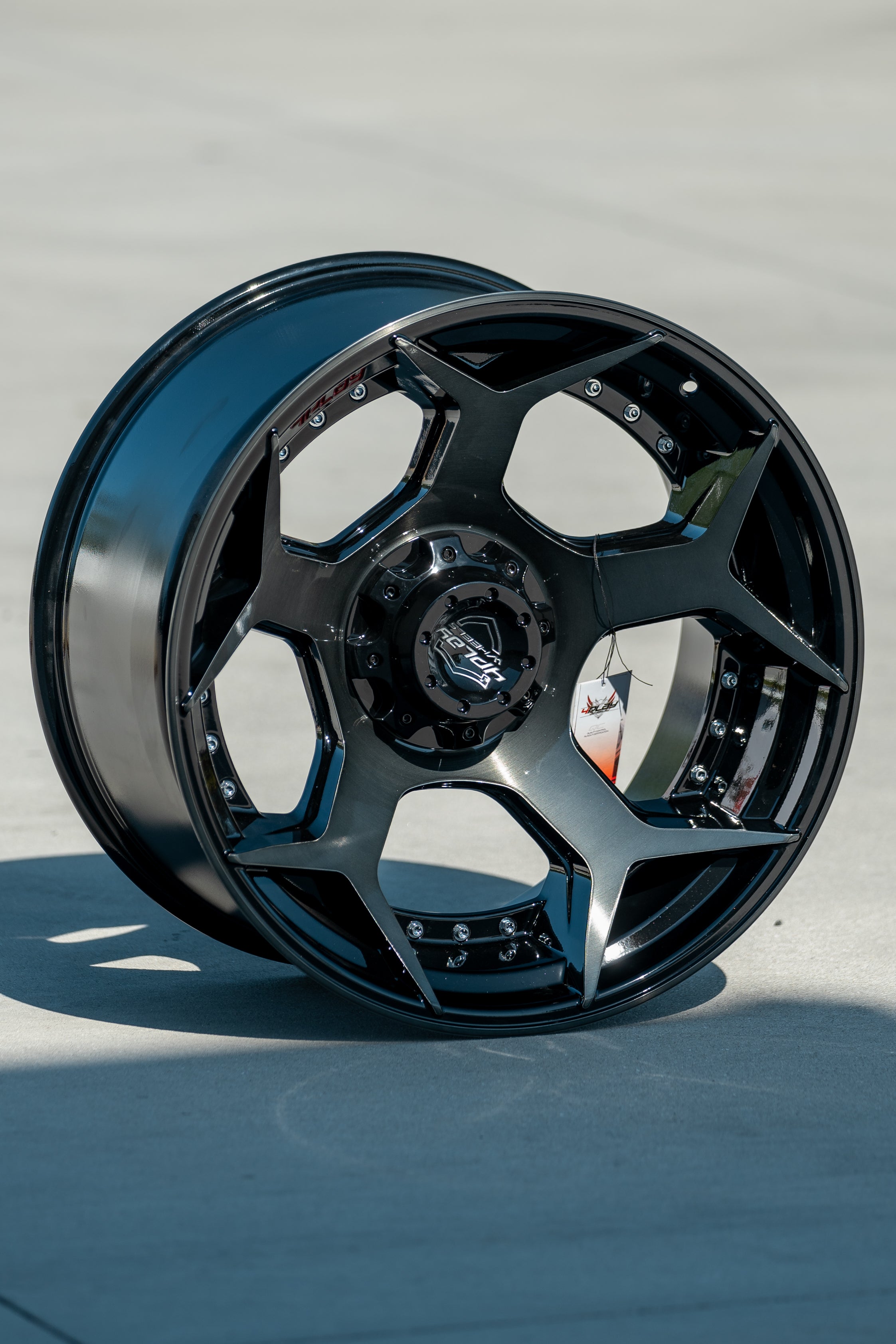 4PLAY 4P50-22100-8650-24BBT 22x10 fits GM-Ford-Dodge-Hummer Brushed Black Rim