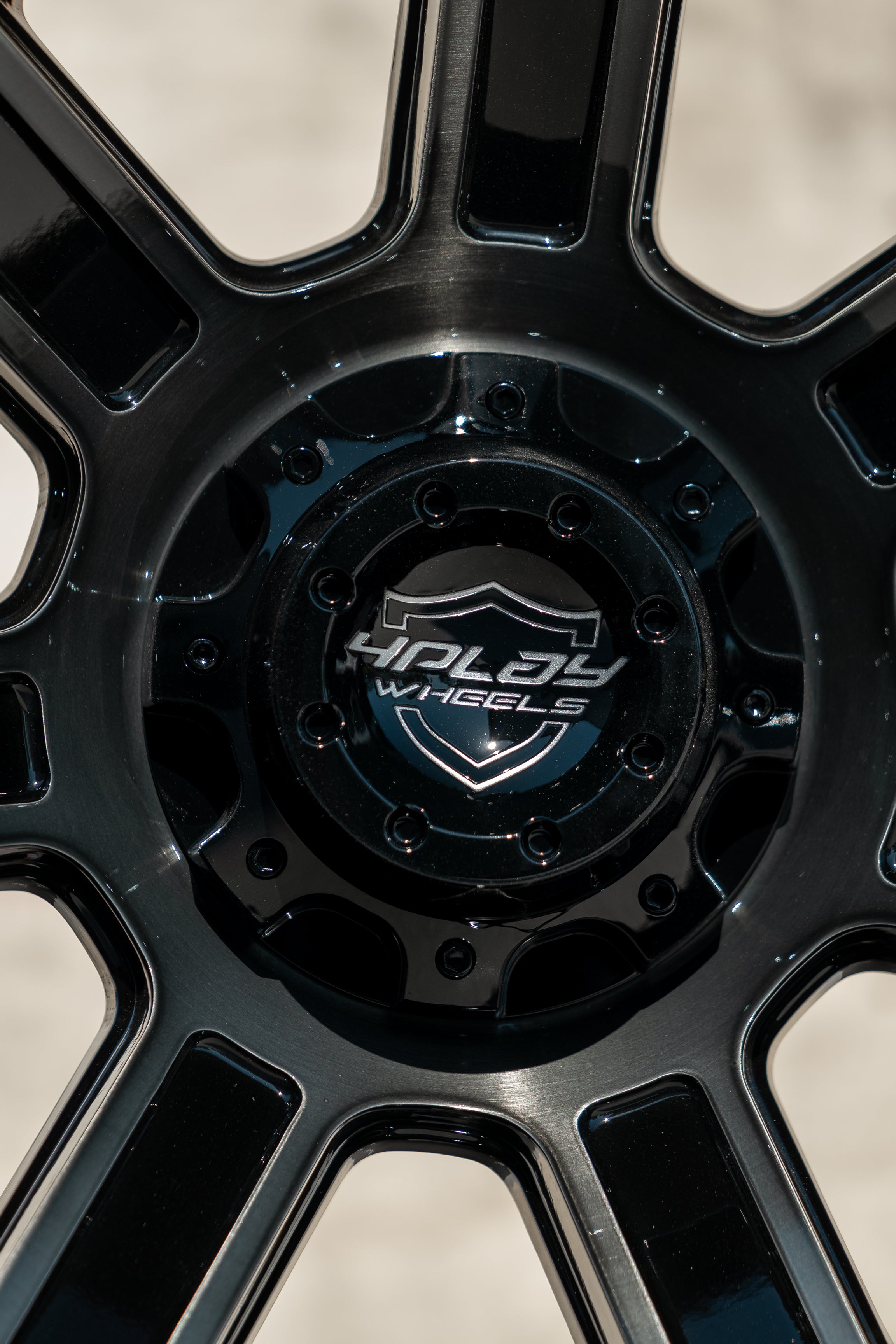 4PLAY 4P70-22100-5D55-24BBT 22x10 fits Ram-Dodge-Jeep-GM-Ford Brushed Black Rim