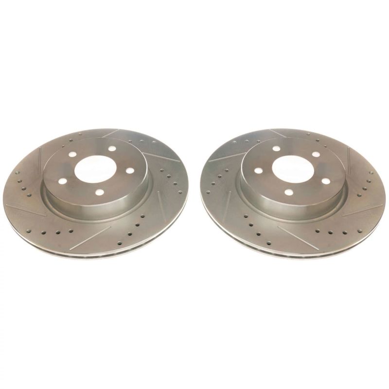 PowerStop fits Infiniti 19-20 QX50 Rear Evolution Drilled & Slotted Rotors -