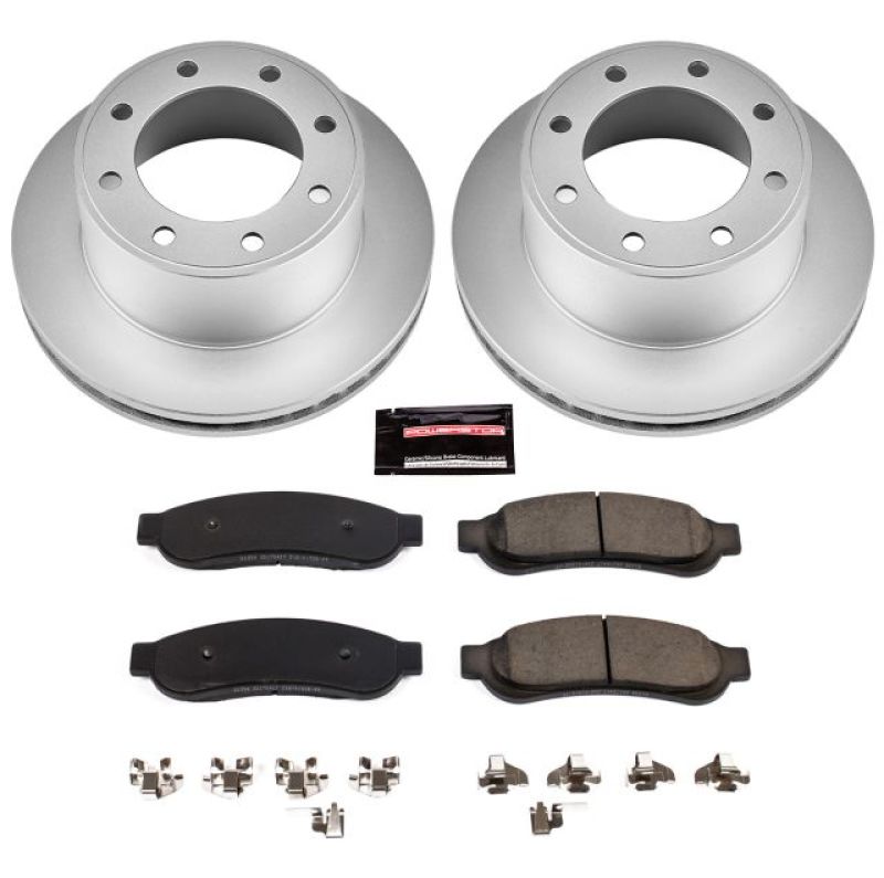 Power Stop CRK5578 10-12 fits Ford F-350 Super Duty Rear Z17 Coated Brake Kit