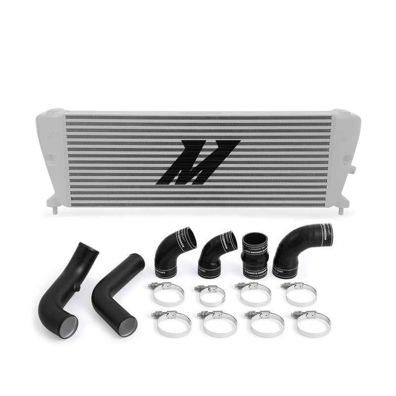 Mishimoto MMINT-RGR-11KSLBK fits Ford Ranger 3.2L Diesel Intercooler Kit 2011+ Silver w/ Wrinkle Black Pipes