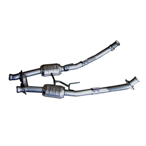 BBK  1521 Mustang 5.0 High Flow H Pipe With Catalytic Converters - 2-1/2