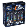 Project Kics WRIA14NR 14X1.50 Neochrome R40 Iconix Lug Nuts (Red Cap) - Set of 16+4 Locks