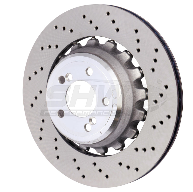 SHW Performance BRR48504 fits BMW X5 M 4.4L Right Rear Cross-Drilled Brake Rotor