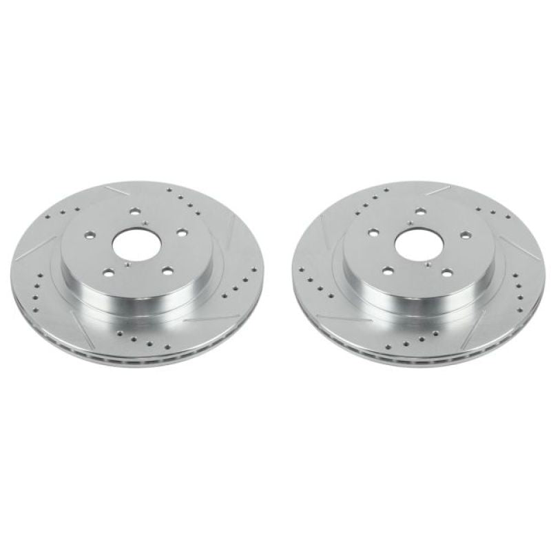 PowerStop fits Subaru 15-18 Legacy Rear Evolution Drilled & Slotted Rotors -