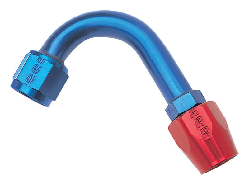 Russell 610230 Performance -8 AN Red/Blue 120 Degree Full Flow Hose End (1-1/4in Centerline Radius)
