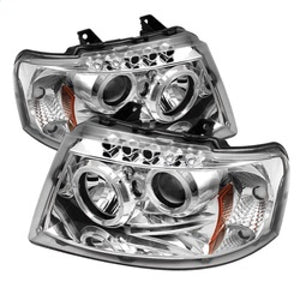 Spyder 5010124 fits Ford 03-06 Expedition Projector Headlights LED Halo LED Chr