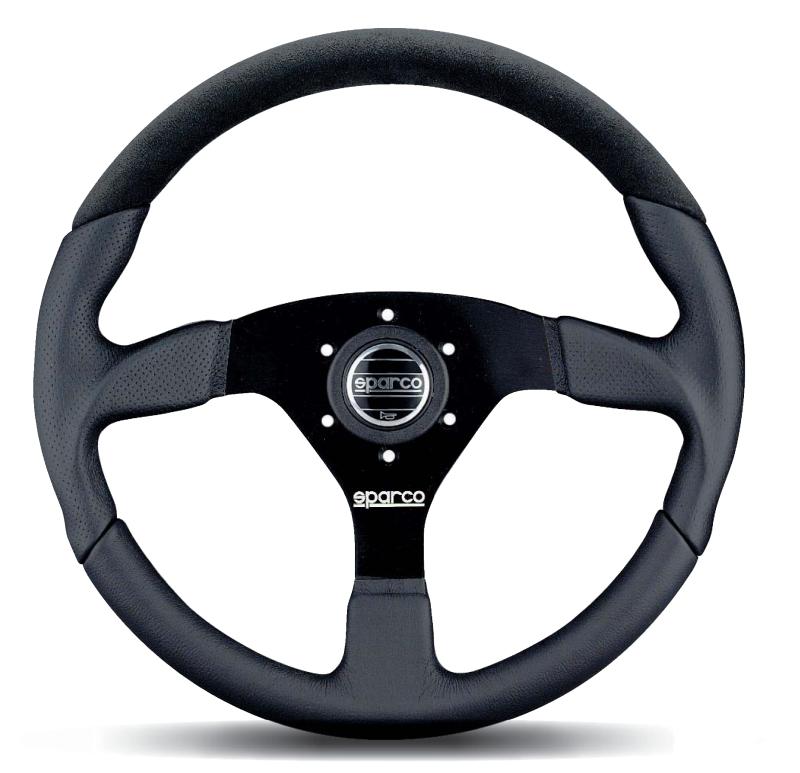 SPARCO 015TL522TUV Sparco Steering Wheel L505 Lap 5 Blk/Blk/Blk