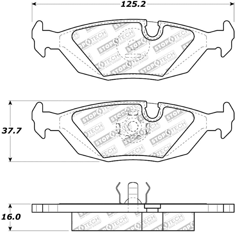 Stoptech 308.0279 Street Touring Brake Pads
