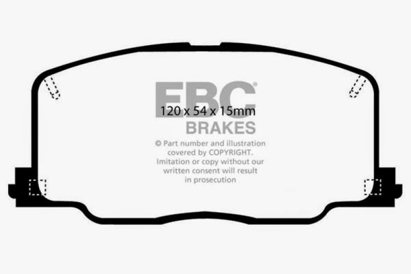 EBC DP2725 fits Lexus 90-91 ES250 2.5 Greenstuff Front Brake Pads