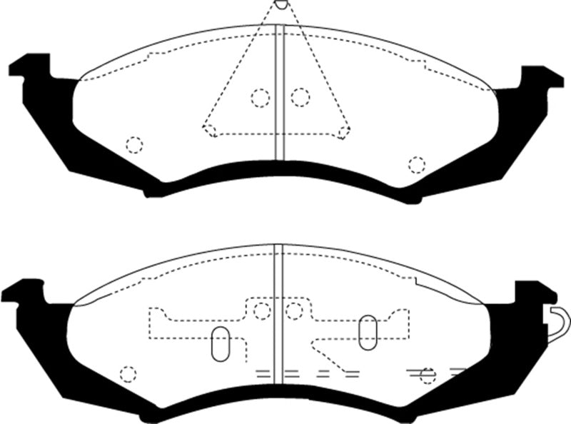 EBC DP21180 fits Ford 89-91 Thunderbird 3.8 Greenstuff Front Brake Pads