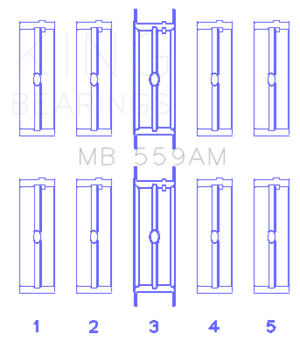 King MB559AM fits Ford 330/352/360/390/410/428 Engine Main Bearing Set