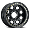 Raceline RT8150060 RT81 Rock 8 15x10in / 6x139.7 BP / -44mm Offset / 107.95mm Bore- Gloss Black Beadlock Wheel