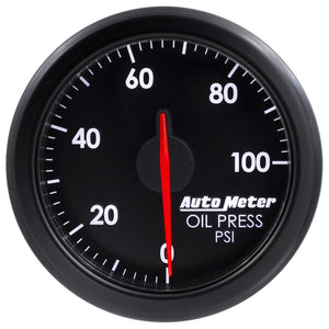AutoMeter 9152-T Autometer Airdrive 2-1/6in Oil Pressure Gauge 0-100 PSI - Black