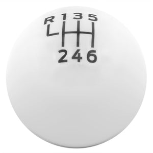 fits Ford Racing M-7213-M8B 15-19 Ford Mustang EcoBoost / GT w/ 6-Speed Manual Transmission Bullitt White Shift Knob