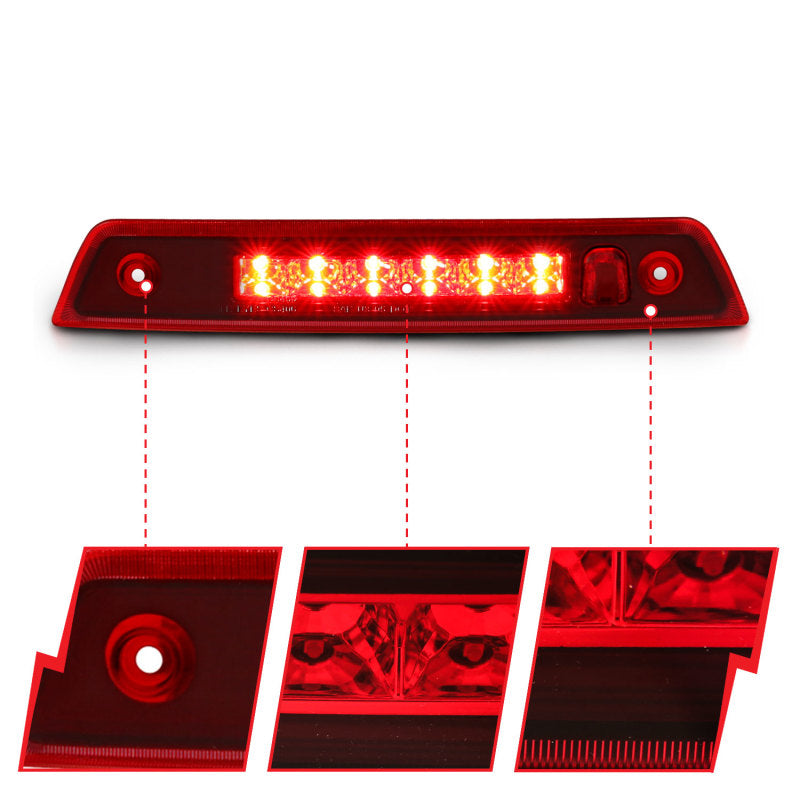 ANZO 531108 fits Jeep 05-10 Grand Cherokee LED 3rd Brake Light - Red