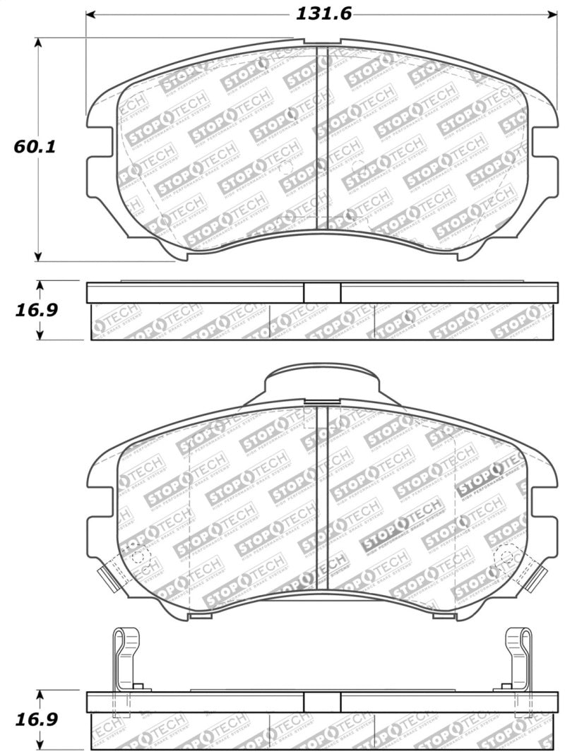 Stoptech 308.0924 Street Touring Brake Pads