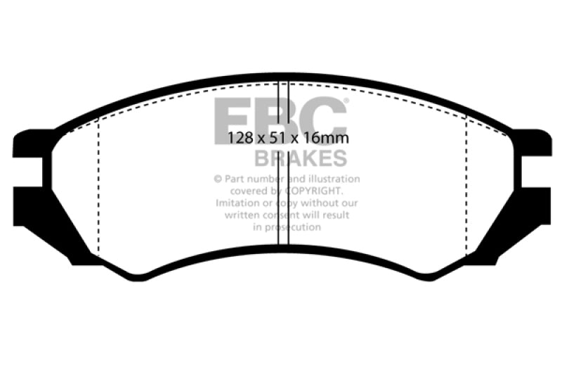 EBC DP2839 fits Nissan 91-93 NX 2.0 (ABS) Greenstuff Front Brake Pads