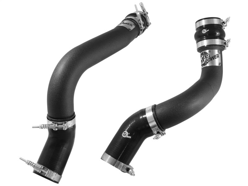 AFE 46-20134-B unner 3in Black Intercooler Tubes Hot & Cold Side Kit for 13-14