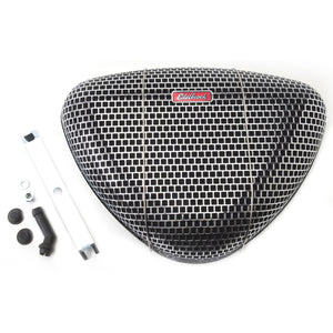 Edelbrock 1002 Air Cleaner Pro-Flo 1000 Series Triangular Steel Top 11 375In X 8 375In X 3In Chrome