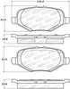 Stoptech 308.1612 Street Brake Pads - Front