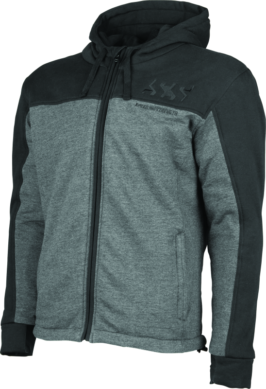 Speed and Strength 880397 Hammer Down Armored Hoody Black/Grey - Large
