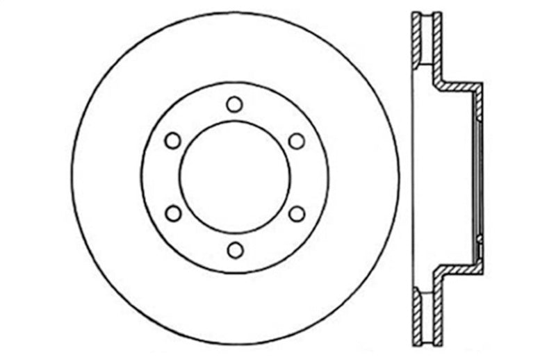 Stoptech 128.44129R 05-09 Toyota Tacoma/03-09 4 Runner Drilled Right Front Rotor