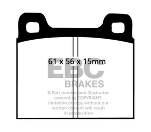 EBC DP2104 77-84 Alfa Romeo Alfasud 1.2 Greenstuff Front Brake Pads