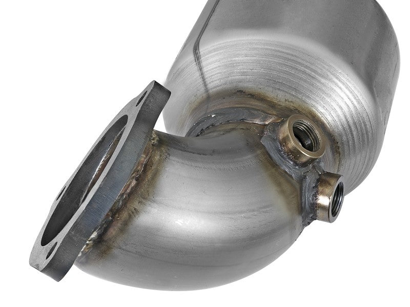 AFE 48-37001-1HC Twisted Steel SS304 Downpipe 2.5in w/Cat 17-18 fits Hyundai El