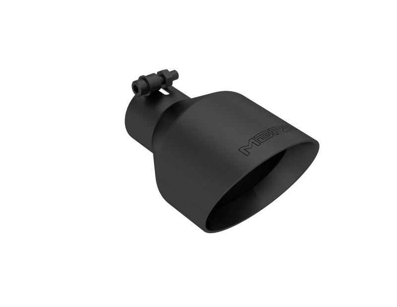 MBRP T5203BLK Black-Coated Tip 2.5in ID, 5in OD Out, 8in Length, Angle Cut, Dual Wall