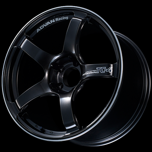 Advan YAD8H45EBGR TC4 18x8.5 +45 5x114.3 Racing Black Gunmetallic and Ring Wheel