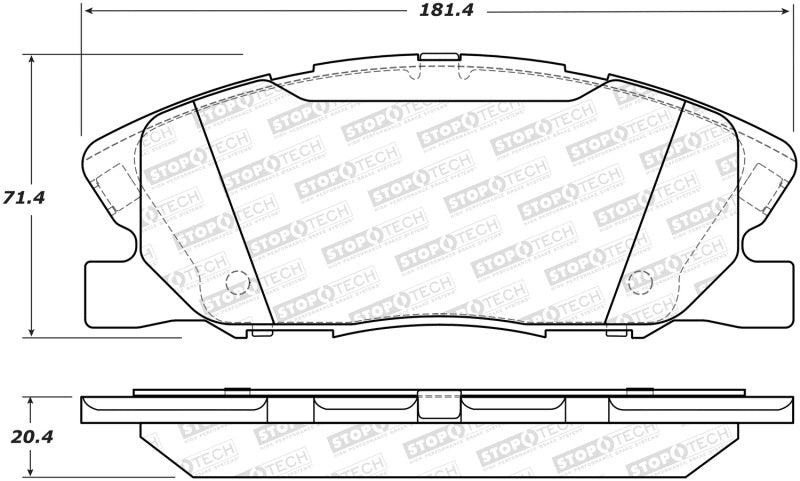 Stoptech 308.1767 Street Brake Pads - Rear
