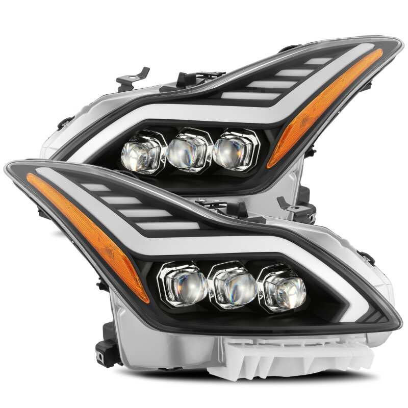 AlphaRex 881985 08-13 fits Infiniti G37 Coupe SD NOVA LED Proj Headlights Pla