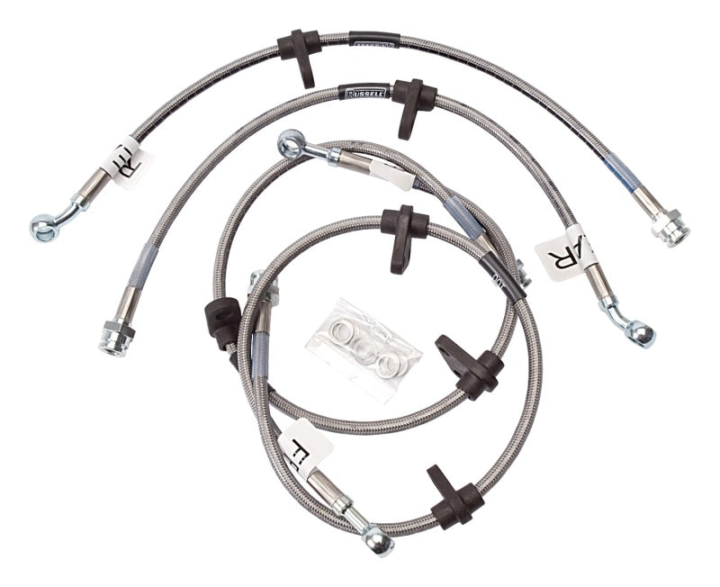 Russell 684600 Performance 92-95 fits Honda Civic (All with rear discs/ no ABS) Brake Line Kit
