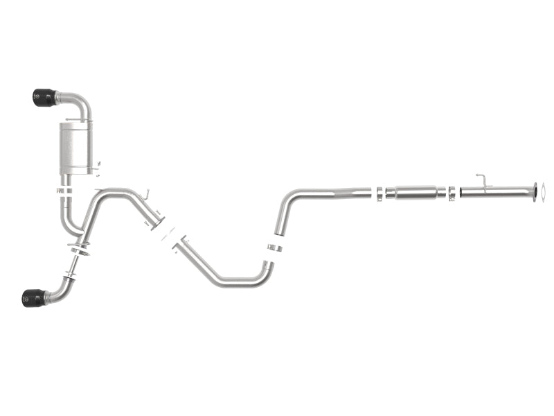 AFE 49-37010-B  Exhaust Cat-Back 19-20 fits Hyundai Veloster N 304SS Black Dual